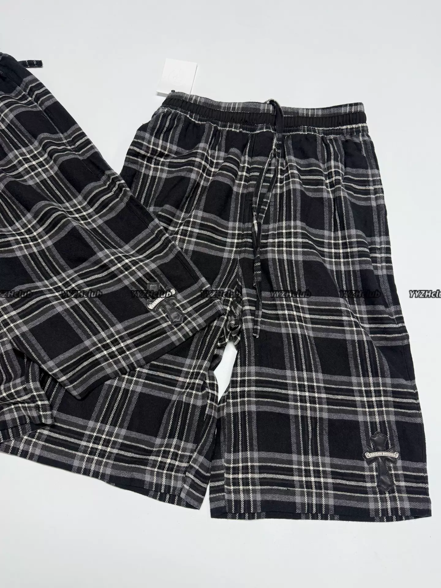 Chrome Hearts New Flannel Check Cropped Pants