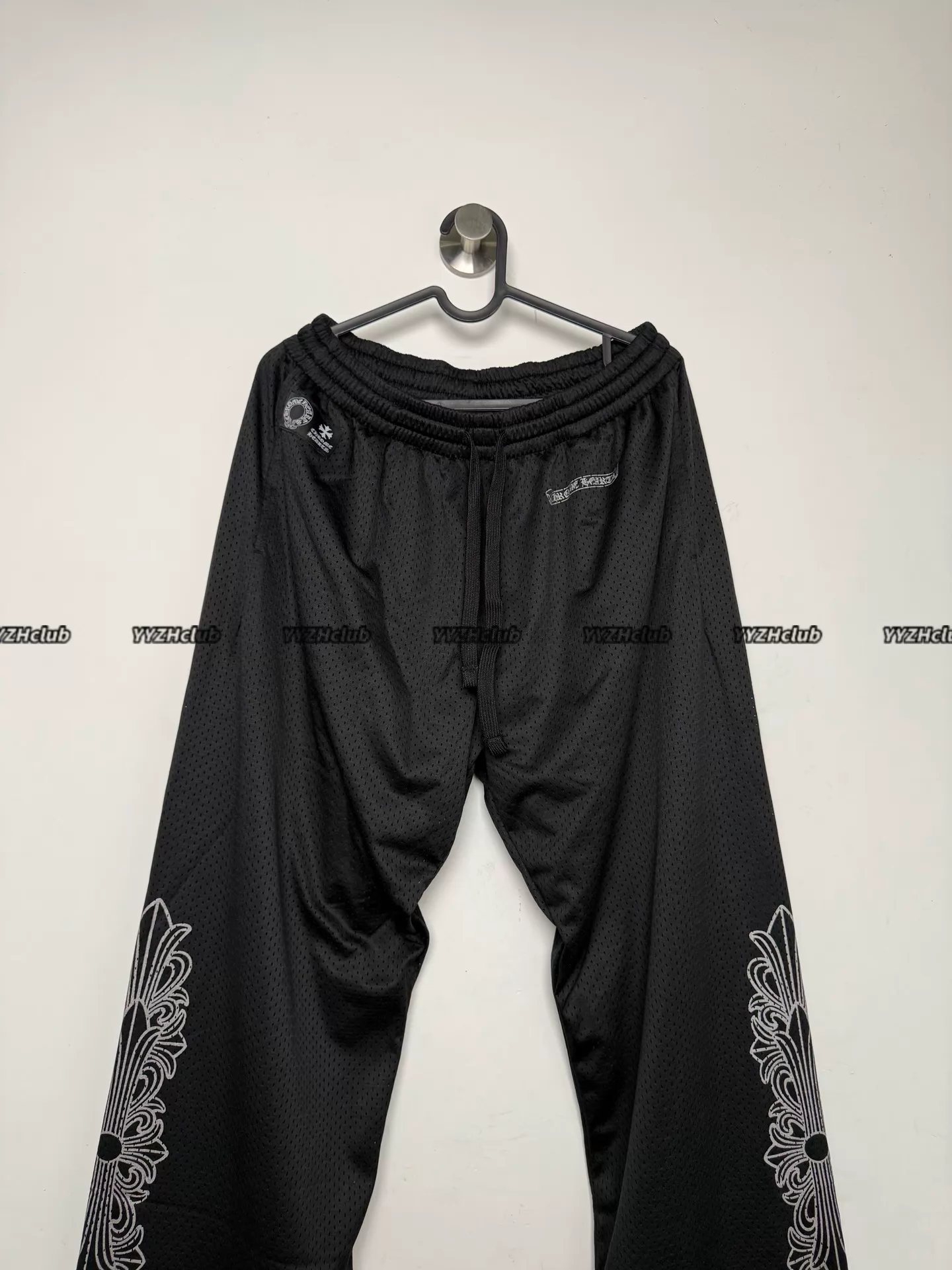 Alternative view of Chrome Hearts Black Hockey Jersey with Mesh Sports Fabric Pants