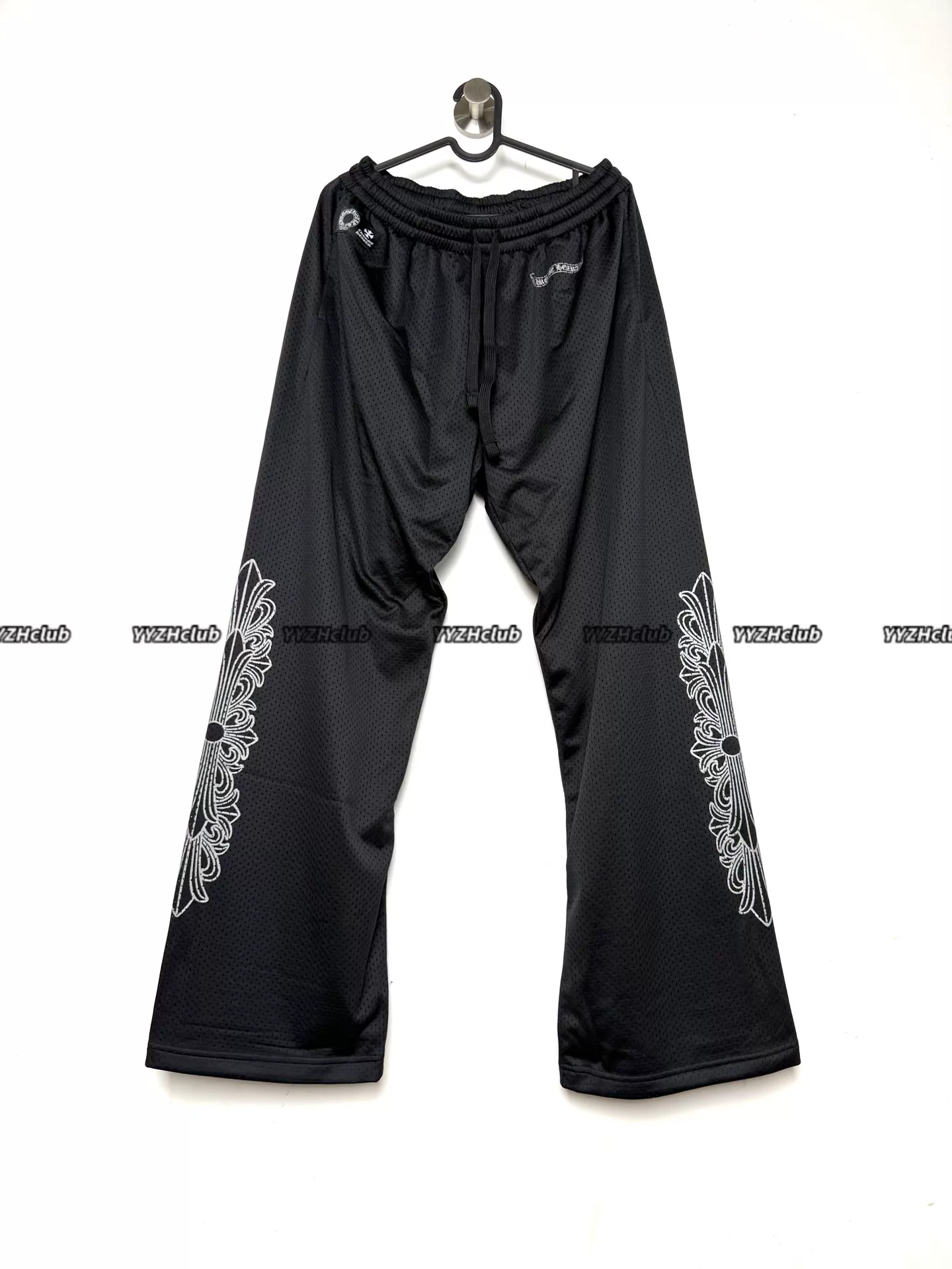 Chrome Hearts Black Hockey Jersey with Mesh Sports Fabric Pants